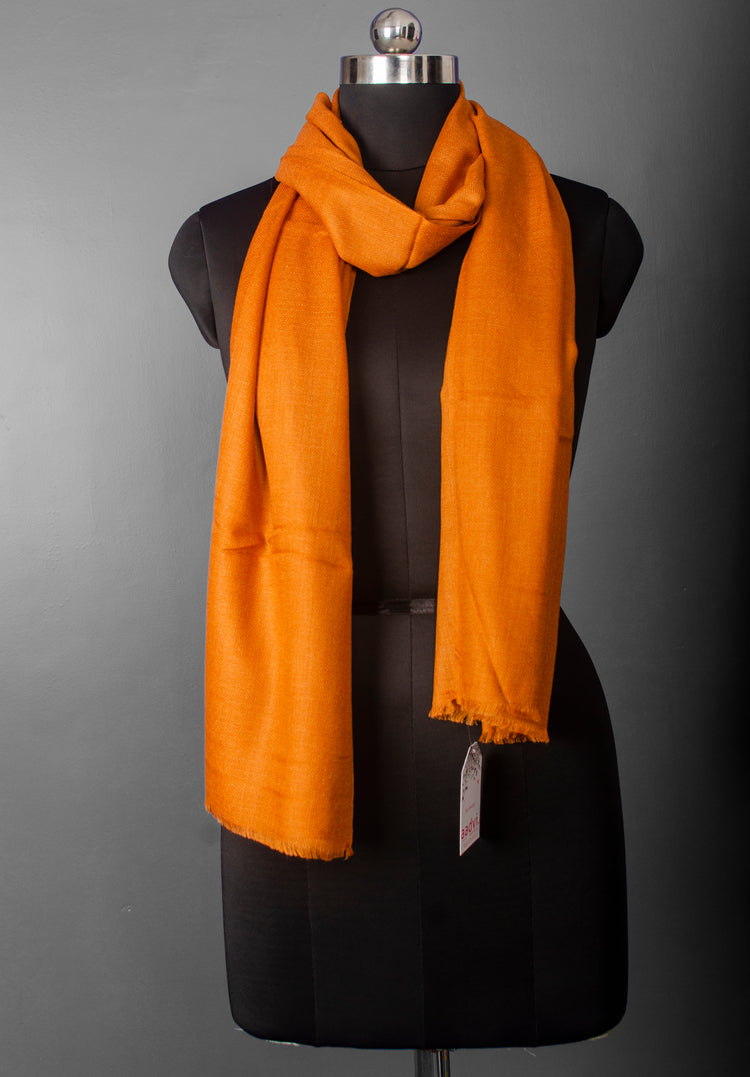 Apricot Pure Pashmina Stole