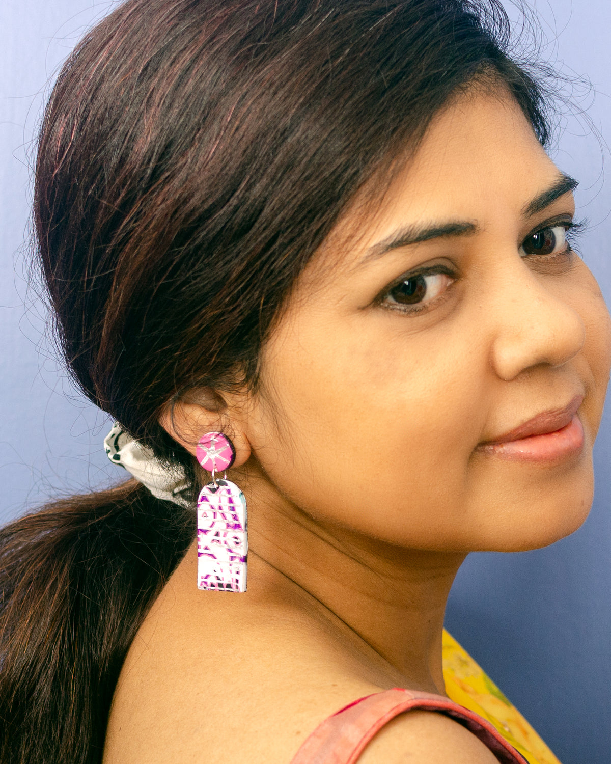 Creamy - PolymerClay and Resin Dangle Earrings. — view 3