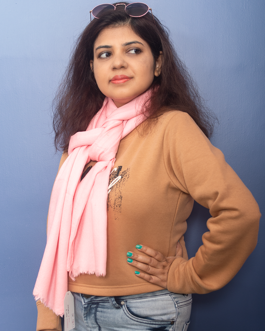 Lemonade Pink Pure Pashmina Stole