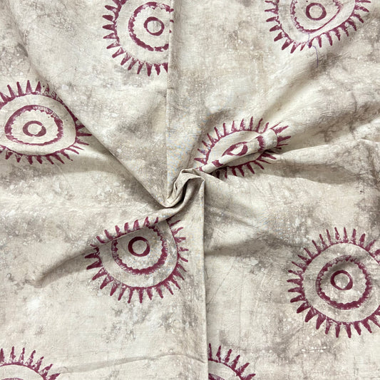 Dabu Hand Block Print on Pure Cotton Fabric
