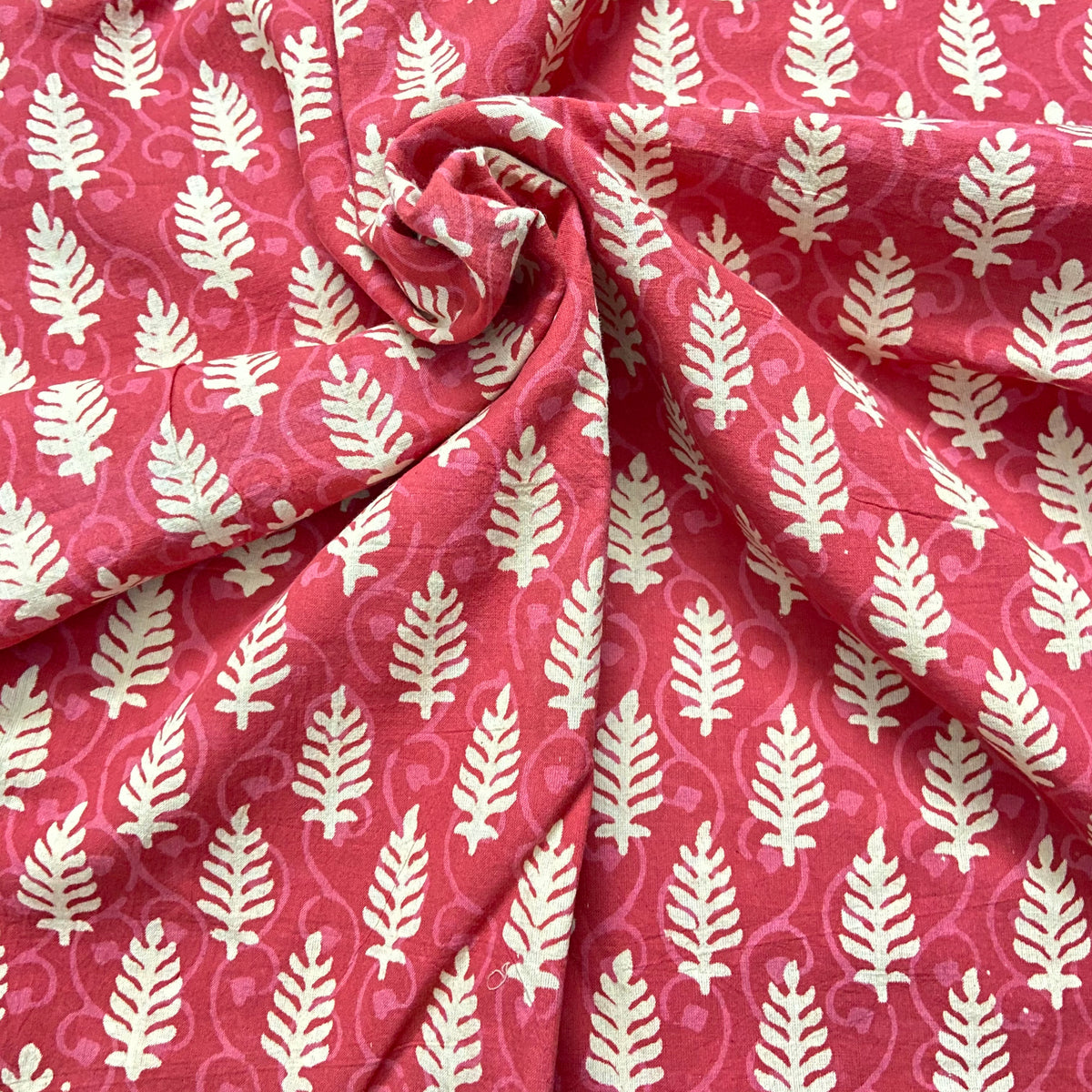 Auburn Hand Block Print on Pure Cotton Fabric