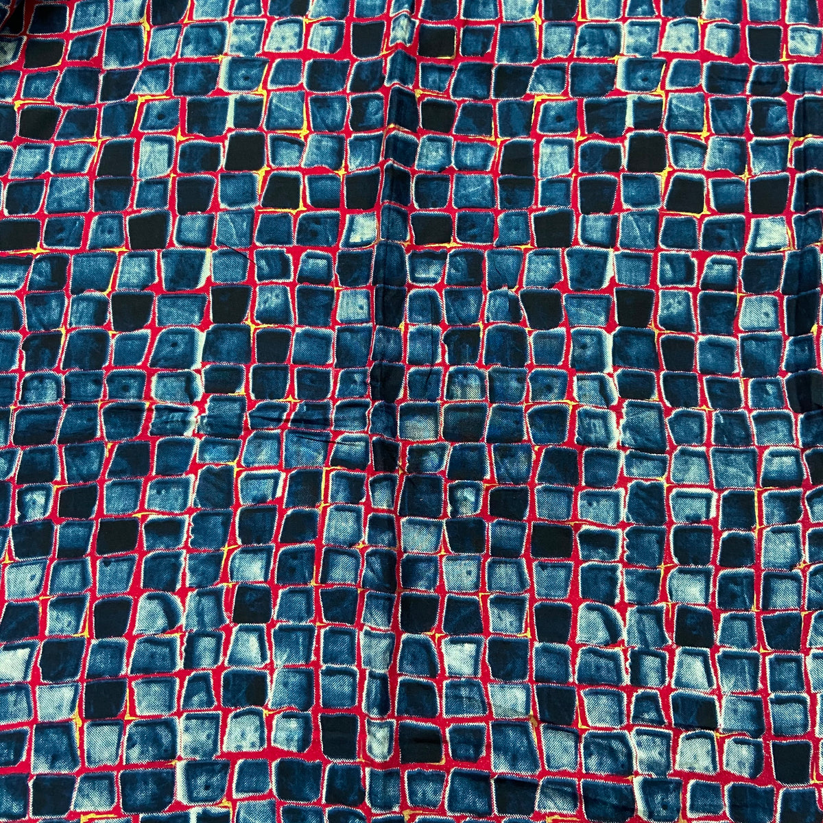 Dark Bluish Grey Screen Print on Rayon Fabric — view 2