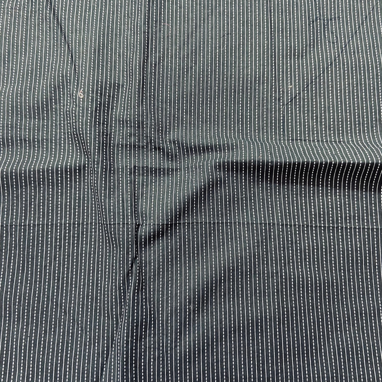Kantha Stitch on Black Cotton Fabric