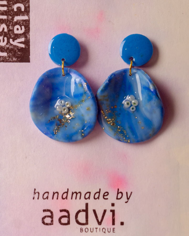 Leal - Sea Blue  Drop Earrings