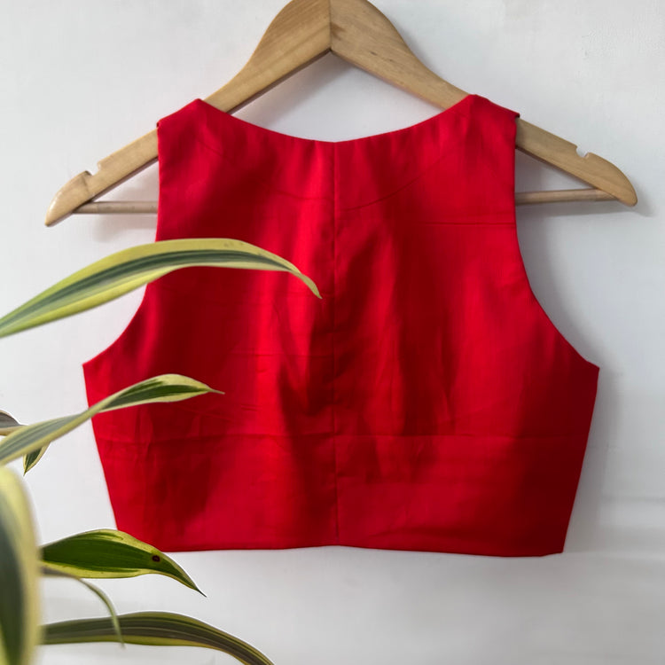 Tomato Red Designer Blouse