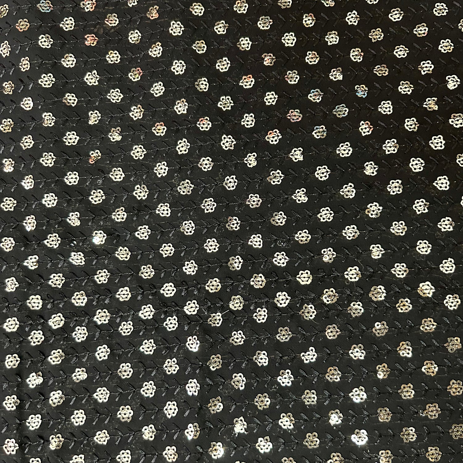 Black Georgette With Sequin Embroidery Fabric — view 3