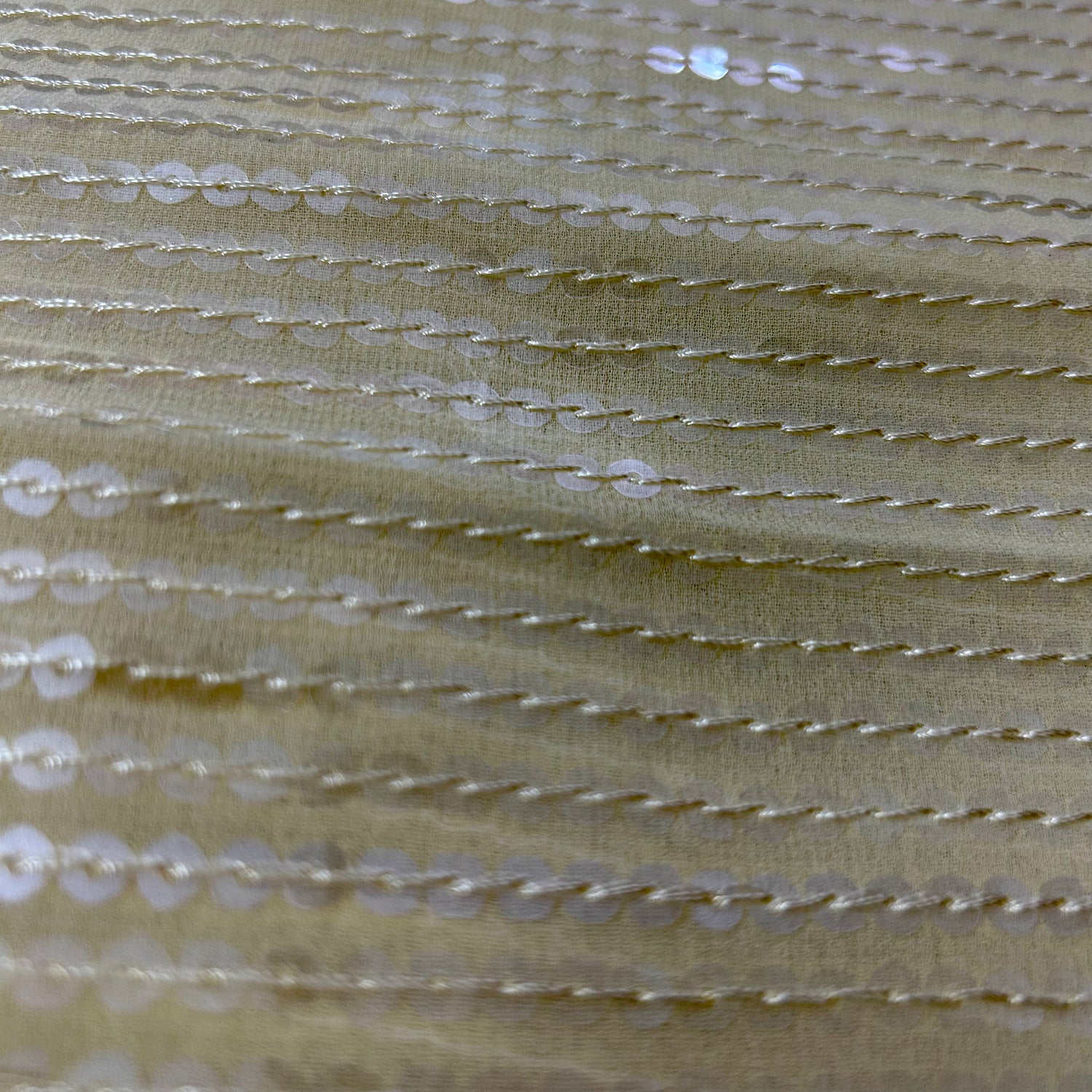 Lemon Yellow Georgette With Sequin Work Fabric — view 3